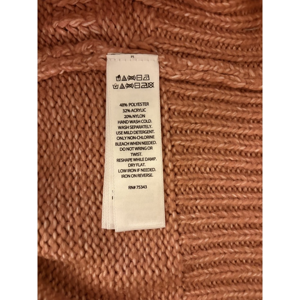 Sincerely Jules Women Orange Cable Knit Sweater Vest Crew Neck Size Large - Picture 4 of 5